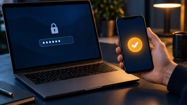 Двухфакторная аутентификация: вход по паролю и подтверждение на смартфоне